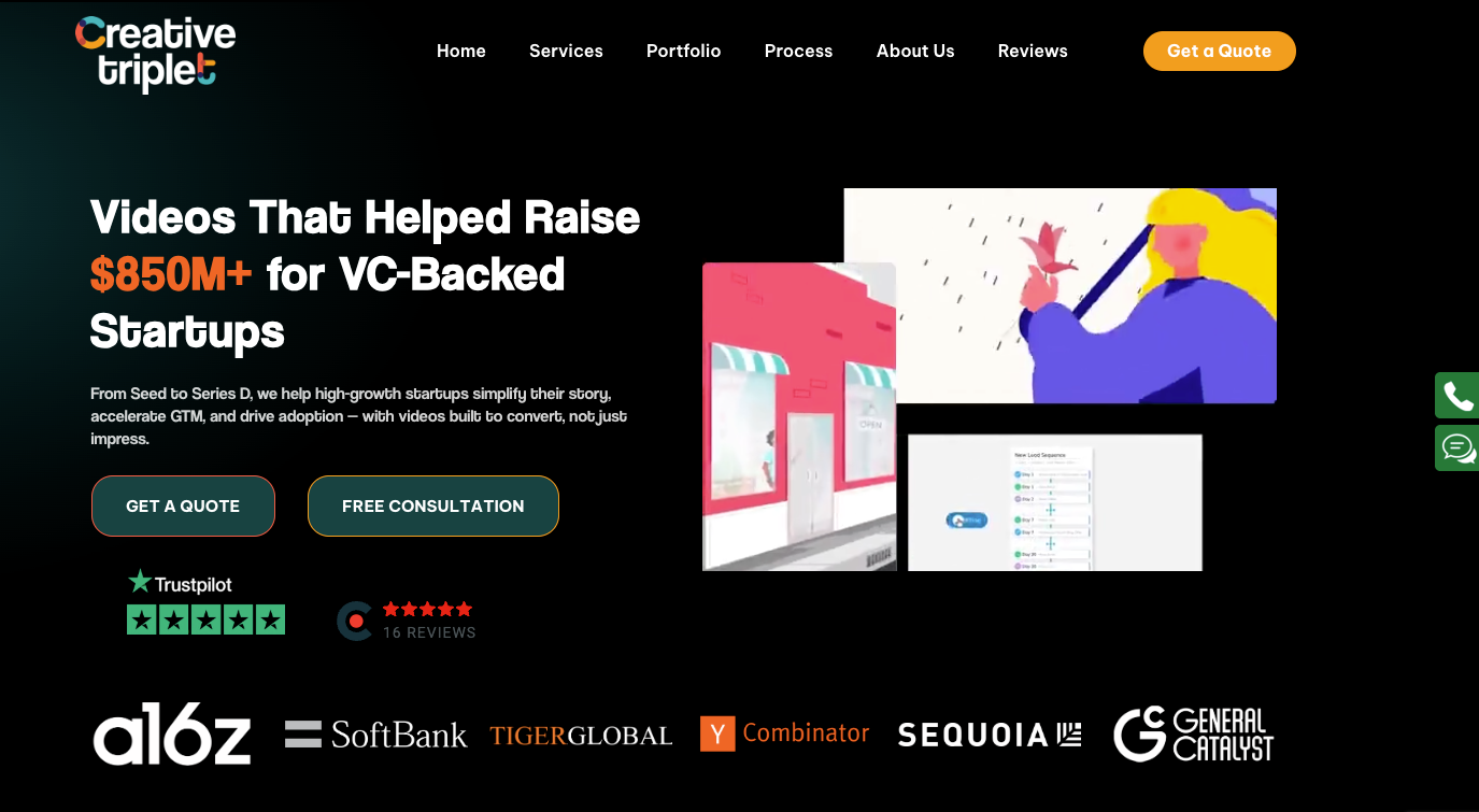 Creative Triplet website after redesign