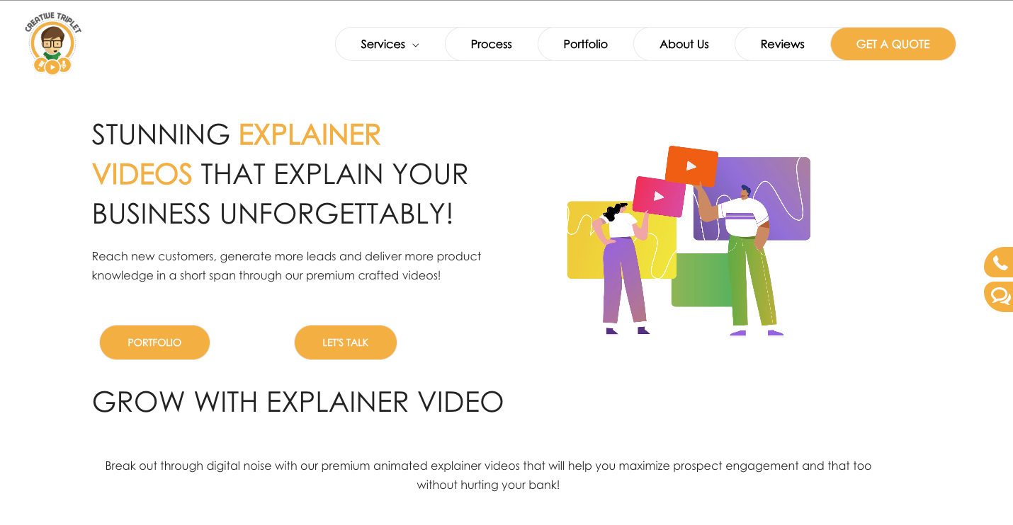 Creative Triplet website before redesign